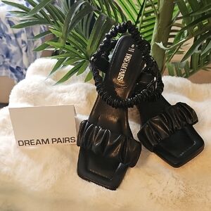 Dream Pairs Women's Black Sandals
